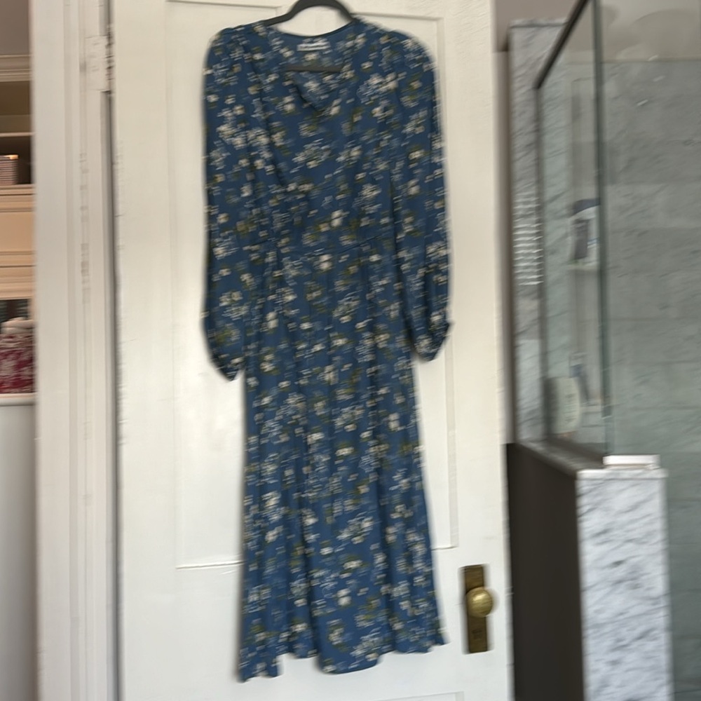 Reformation Lisse Floral Long Sleeve Midi Dress  Size: 4 - Picture 3 of 5